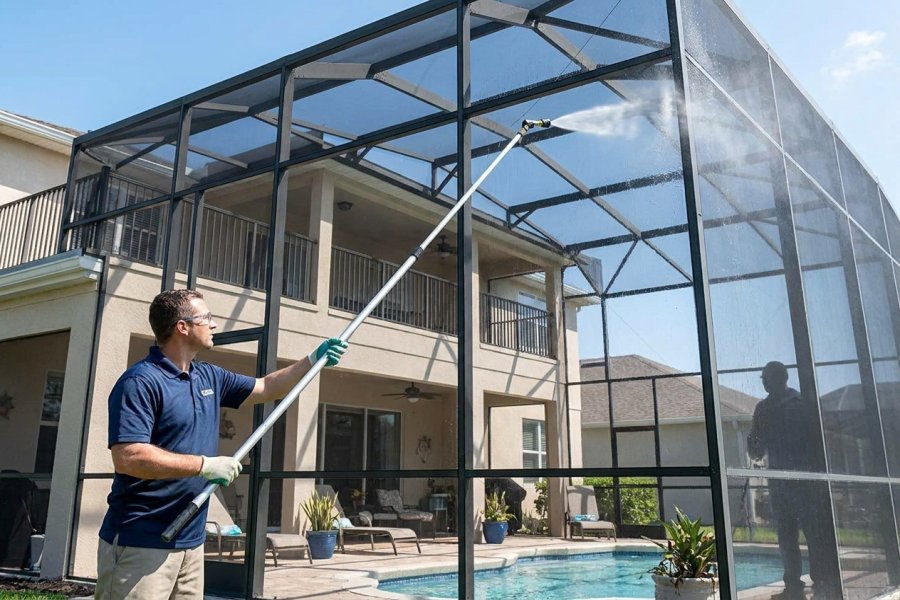 Pool Cage Cleaning by ProCare Commercial Cleaning Services